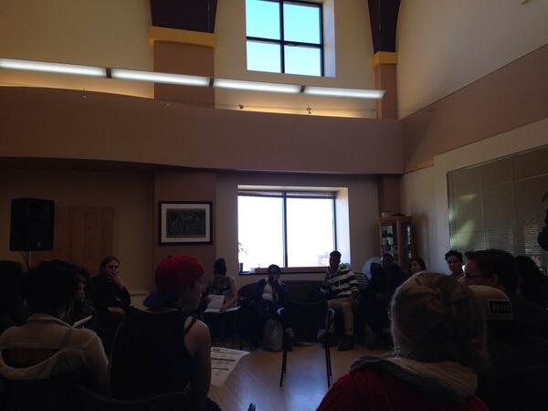 Kimmers1425's tweet photo. #cupsi14 newcomers getting the lay of the land! Better watch out for these poets! http://t.co/V4oaiKhX3J
