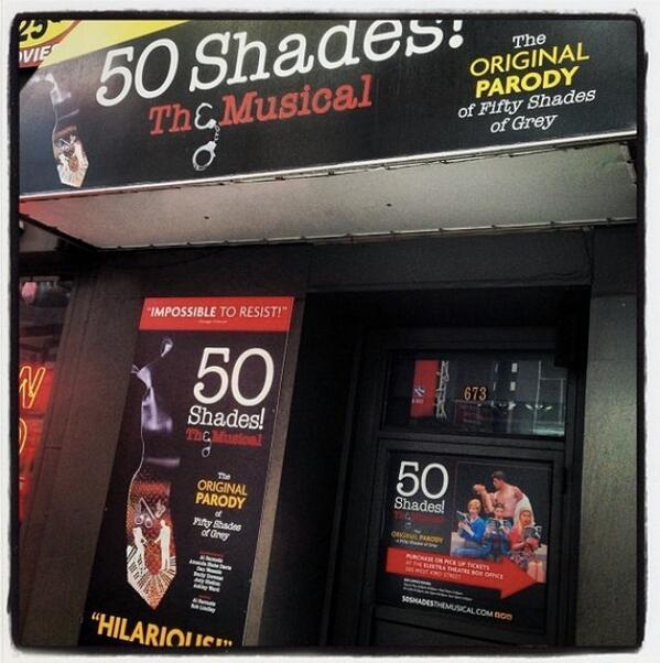 Musical50Shades's tweet photo. Opening Night #50ShadesNYC. 3/12/14. #ChristianIsComing http://t.co/ZxMgMdmz33