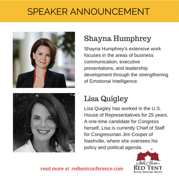 Two more speakers announced and more on the way! We're talking major surprises. redtentconference.com