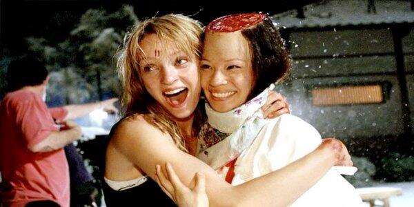 タランティーノ監督「キル・ビル Vol.1」撮影現場より、ヒロインのザ