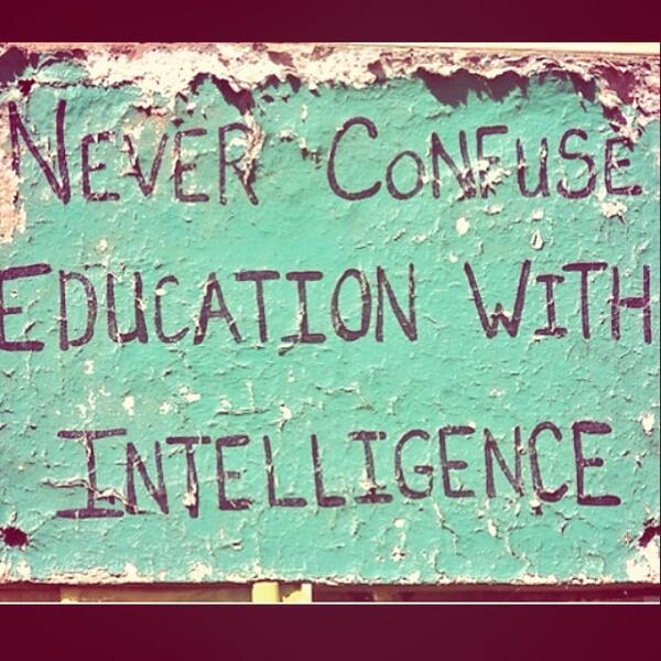 3rdEyeCrew's tweet image. Just because your educated doesn't mean your intelligent #OpenYourMind