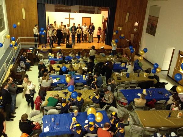 Blue and Gold Dinner 2014. Advancement ceremony.