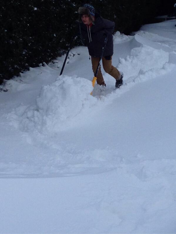 clclyne's tweet image. After a hazardous drive, home to the driveway drifted in #enoughwinter