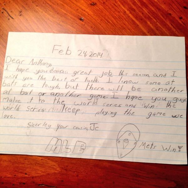 Some fan mail from my little cousin... #motivation ... What a great kid!