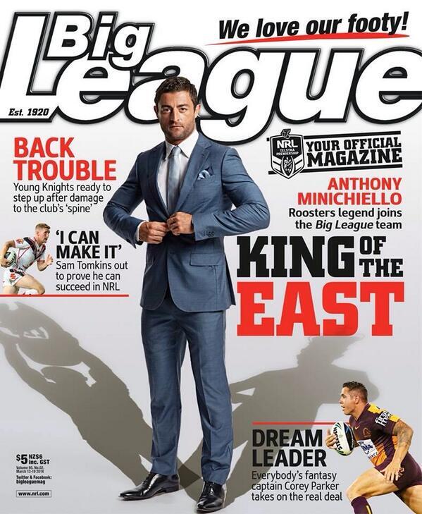 Cove_Agency's tweet image. Pleased to announce IDESM star Anthony Minichiello as the newest member of the @BigLeagueMag team #NRL #kingoftheeast