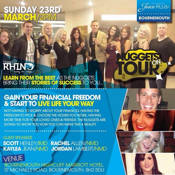RachelWells86's tweet photo. #juiceplusevent #bournemouth #juiceplus #health #wealth #beyourownboss #Parttime http://t.co/1EzG6KRwZc