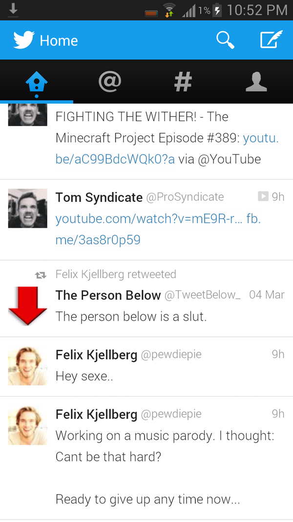 ChaseStreams's tweet photo. Such a fail pewds... #fail @pewdiepie http://t.co/vrl2ZOWLmW