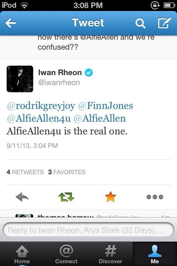 Proof that <a href="/AlfieAllen/">Alfie Allen</a> is a fake.