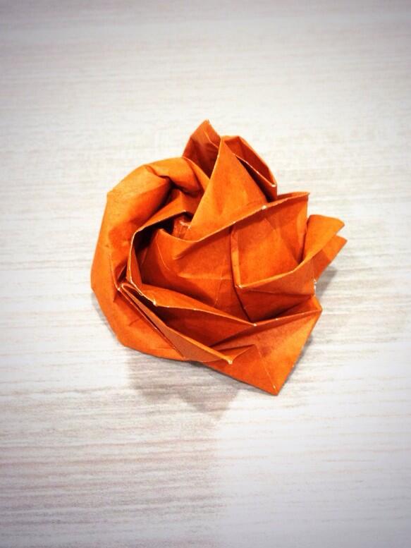 LeeGardner224's tweet photo. I think I did it! First attempt at 3D origami rose :D #WowThatTook60Minutes #BATB @doryevans http://t.co/zx9ACr2tp6