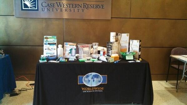 BioExcell_CLE's tweet image. Thank you to all the researchers at @CWRU who braved the weather to visit our table in Wolstein yesterday!