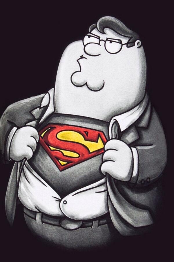 nickthefiretype's tweet photo. Hahaha. #superman @FamilyGuyonFOX #familyguy #petergriffen http://t.co/izyCgE0OUk