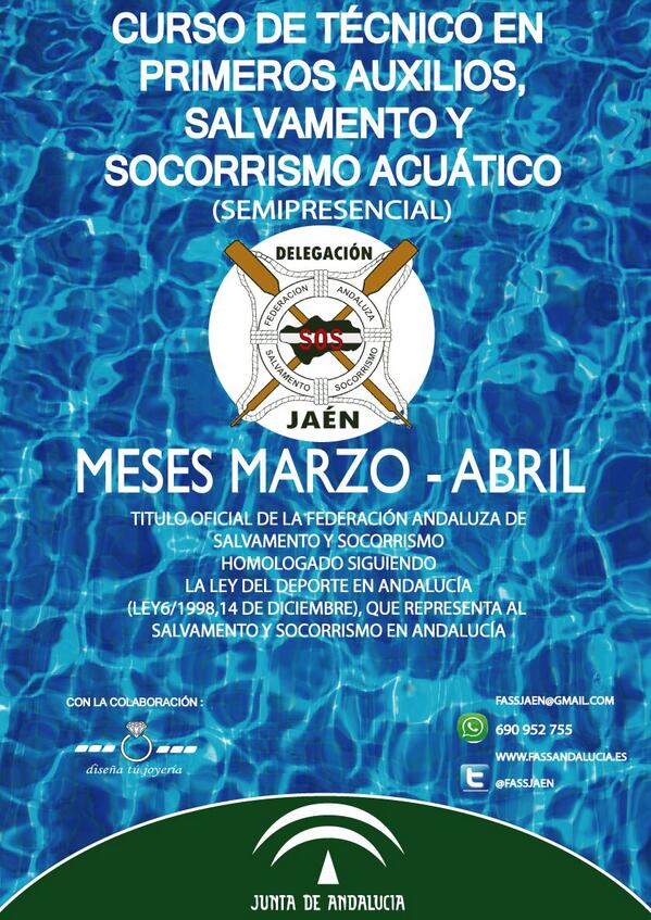 FASSjaen's tweet photo. CURSO DE SOCORRISMO MARZO-ABRIL
  MÁS INFO: 690952755 http://t.co/N8Bk7Vooqv