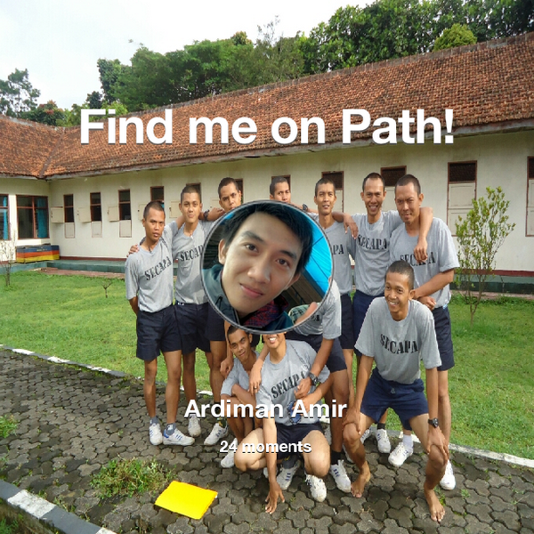 ardhi92's tweet photo. I've shared 24 memories with my friends on #Path - see them now at http://t.co/yJprikh1ZH! #thepersonalnetwork http://t.co/ZLkT7O1BPO