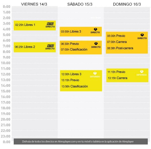 marilo_lozano's tweet photo. Quedan pocas horas para que arranque #A3F1Australia, aquí tienes los HORARIOS
http://t.co/1x0JcgLYHo http://t.co/Q9g5rXXleF"@palmeritachoco