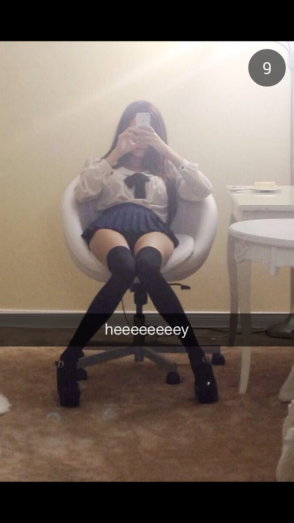 BoobySnapchats's tweet photo. The gorgeous @itsfuckingjess ! ;) #sexonlegs #snapchat #addme http://t.co/58cd7nnJS9