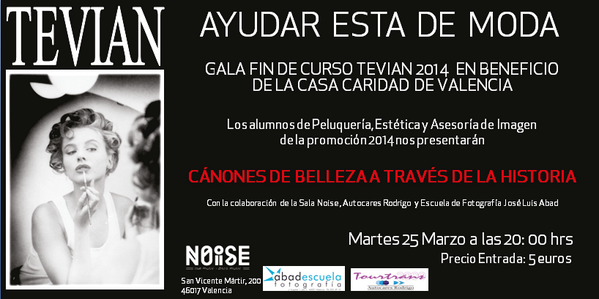 TevianValencia's tweet photo. ¡Os esperamos en la #Gala #Benéfica de #Tevian 2014 el 25 de marzo, a beneficio de @CasaCaridadONG! http://t.co/rRhsPJjAyB