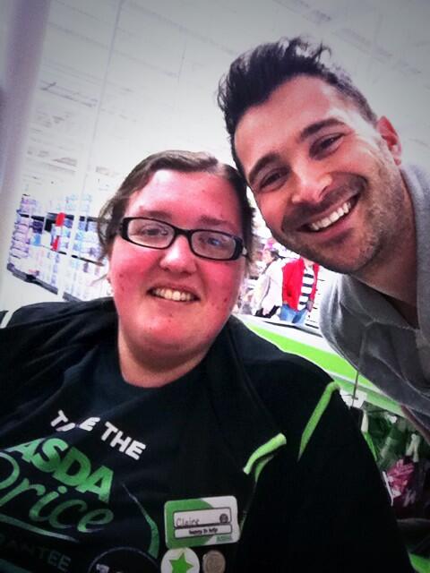 Claire and moi. Bag packing dream team at ASDA Morley. @CashforKidsAire