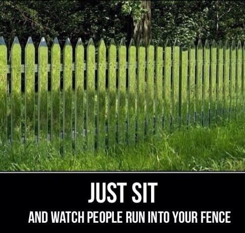 ReubenBorgFence's tweet photo. Can't decided if this is funny or just wrong. Regardless it's quite unique. http://t.co/BzvROnYWv3 #customfences http://t.co/qD0LZIsabZ