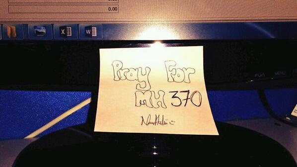 FeverN's tweet photo. Pray for MH370 :'( http://t.co/jRz0V2Iqtx