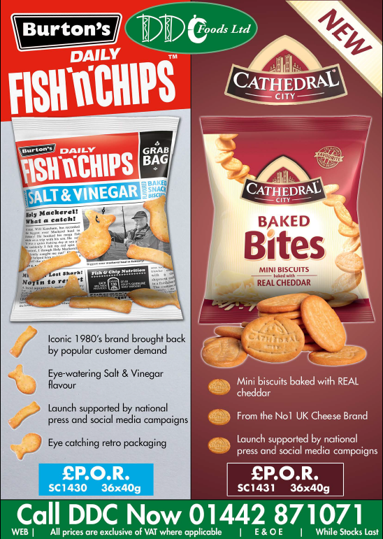 DDCFoods's tweet image. Have you tried our New Cathedral City Bites and Fish &amp;amp; Chips Bites!?  @CathedralCity #BurtonsBiscuits #Retro #Snacks