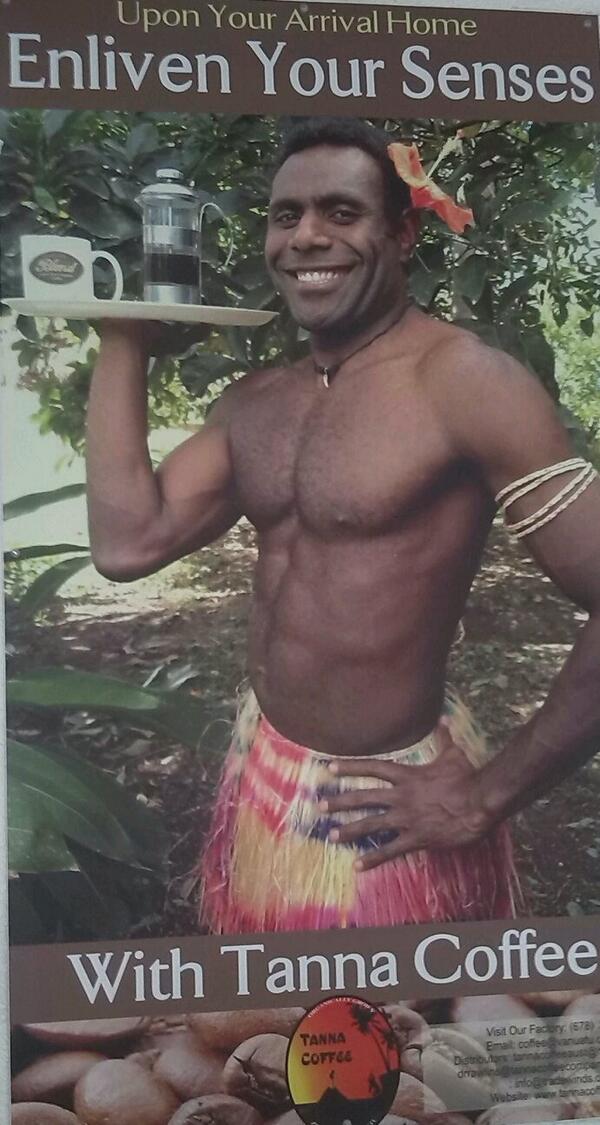 the_mayc's tweet photo. Last picture from #Vanuatu before the take off, @u_himself is everywhere such his favourite drink! No#coffee nolife ? http://t.co/T7PRVA3olf