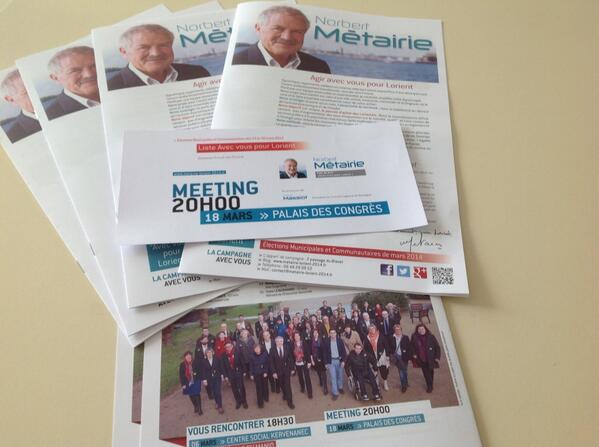 Meeting @Norbert Metairie 18 mars 2014 20h00 palais des congrès Lorient. #AVPLorient #Mun56100