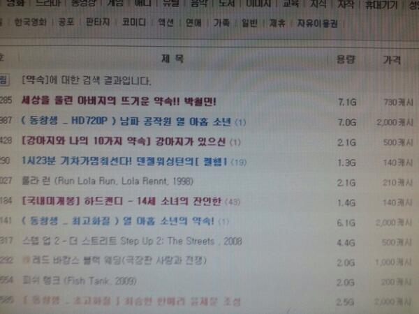 또 하나의 약속 웹하드에 벌써 불법 파일들이 돌고 있네요 ㅠㅠ 만원짜리 굿 다운로드 제휴파일이 아닌 싼 가격의 파일들을 보시면 제보부탁드립니다~ 다 같이 지켜주세요!!!