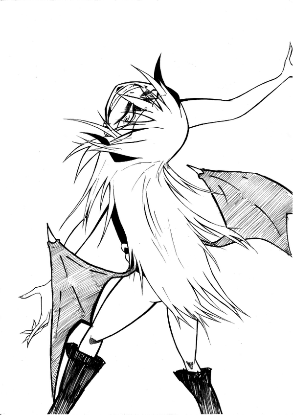 落書き
ここ最近の更新モチベーションは大体この娘と魔王を早く登場させたいってだけで保ってるようなもの 