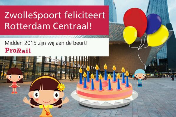 ZwolleSpoort feliciteert Rotterdam Centraal met de opening van het station! #13mrt14