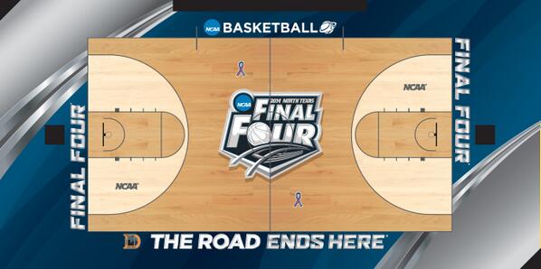 MarchMadnessMBB's tweet photo. Take a look... The 2014 Final Four Court design! #FinalFour #MarchMadness http://t.co/Z2QKRjqvQ2