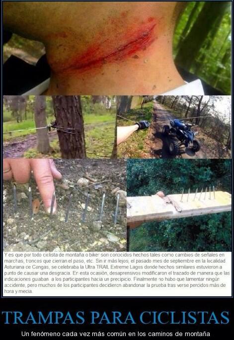 ¡¡OJO!! TRAMPAS PARA CICLISTAS y RUNNERS EN CAMINOS DE MONTAÑA <a href="/tjcope/">Tiempo de Juego</a> <a href="/partidodelas12/">elpartidodelas12</a> <a href="/chemitamartinez/">Chema Martinez</a> DIFUNDIR RT