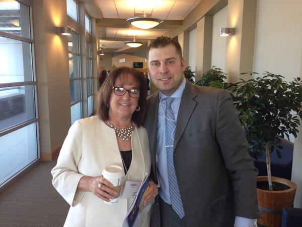 NvSummit's tweet photo. .@sendebbiesmith and @Joe_Mazza getting ready for a fun day at the #nvsummit2014 http://t.co/9ZhIfrEDzg