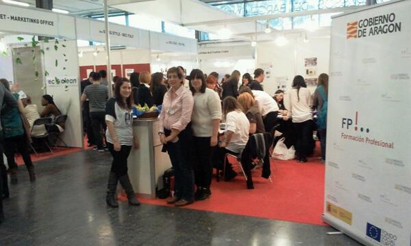 Nuestra empresa hoy en la XI Feria Internacional de Empresas Simuladas de Barcelona. #FP