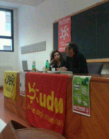 Udu_Firenze's tweet photo. #Mafia politica e voto di scambio la 3º iniziativa de i 100 passi all'Unfi @udu_sind #Firenze #staylatina http://t.co/cte5Wtsovh