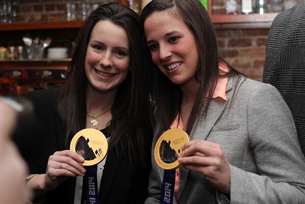 WorldJuniors's tweet photo. RT "@HC_CMJ: @cathward18 and @Daoust17 are on site for the #2015WJC launch event. http://t.co/zbCjG7XMIr"