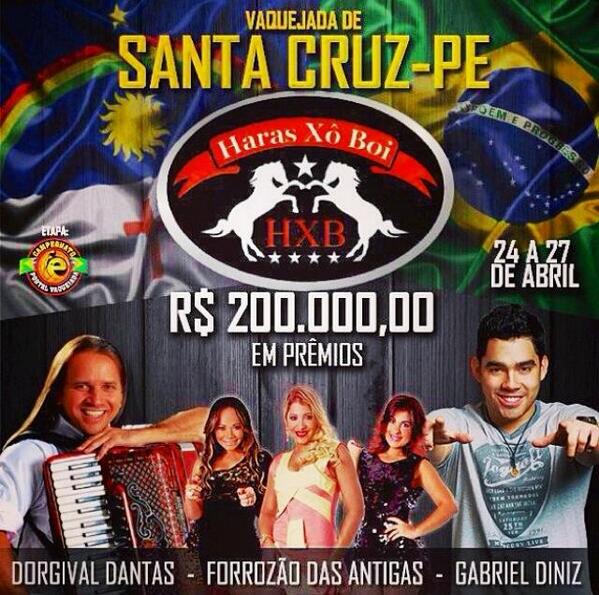 Festeiro1's tweet photo. #EmAbril Sábado 26/04 @DorgivalDantas1 @_GDoficial @ForrodasAntigas #Vaquejada SantaCruzDoCapibaribe/PE #Simboraa http://t.co/xS1GMMlWIG