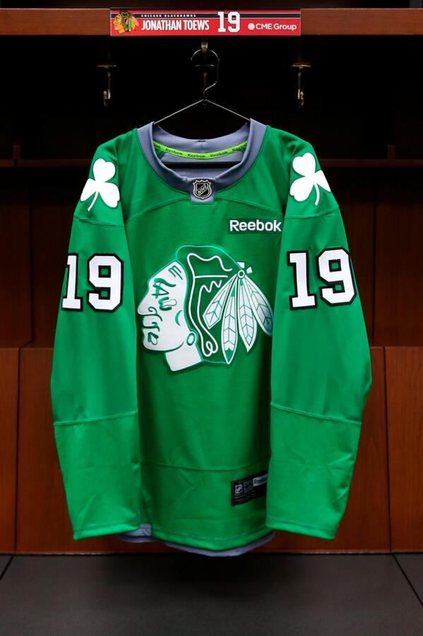 blackhawks irish jersey