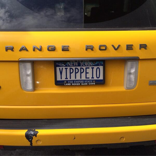 gretchenmurcott's tweet photo. This made me smile today. #nyplates http://t.co/SSTLkOvs9W