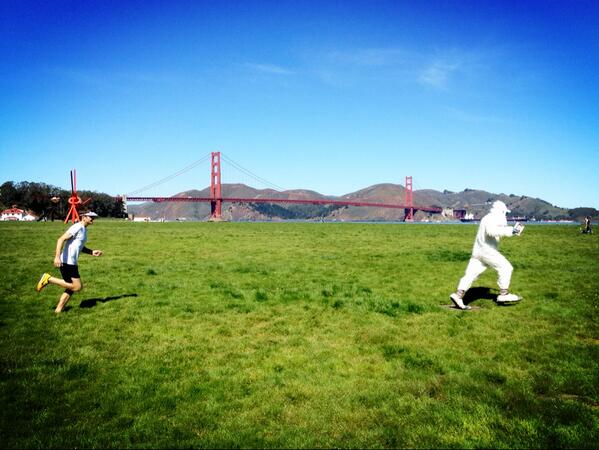 PedalBorn's tweet photo. @SaltytheYeti on the run! @GUEnergyLabs http://t.co/k1LUCxntWr