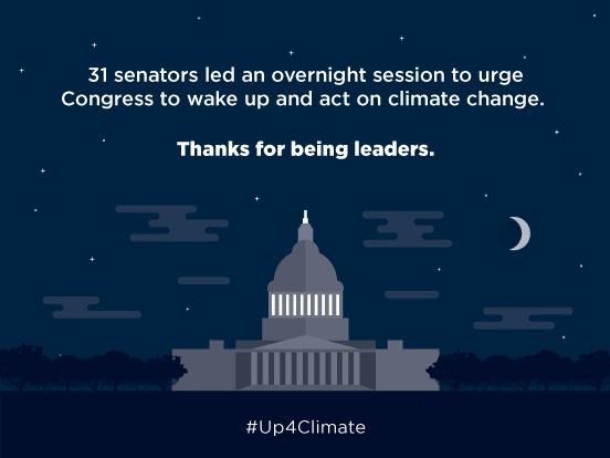 Thank you to the amazing Senators that spent all night acting on climate change. #ES161