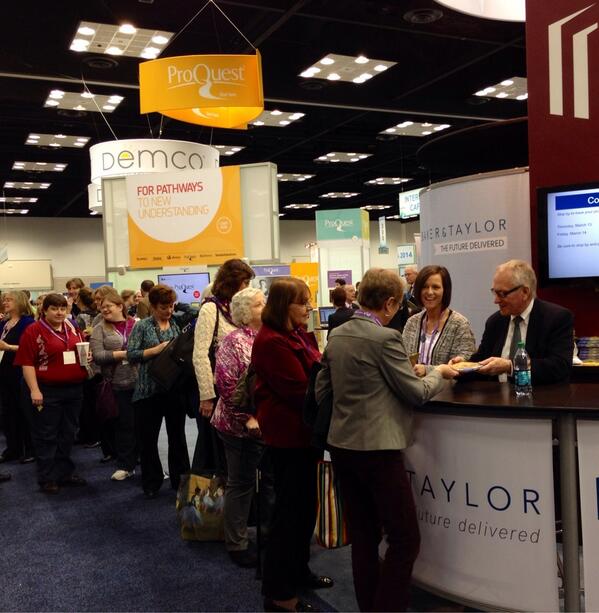 BakerandTaylor's tweet photo. A great crowd for Ross Follett signing Beebear 2 at our booth 903. #pla14 http://t.co/1VH9q1MNjj