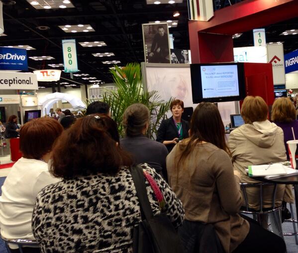 BakerandTaylor's tweet photo. Lots of librarians learning about @collectionHQ at #pla14. Stop by booth 903 &amp; enter to win a FREE CHQ subscription! http://t.co/4lfuVYWM2f