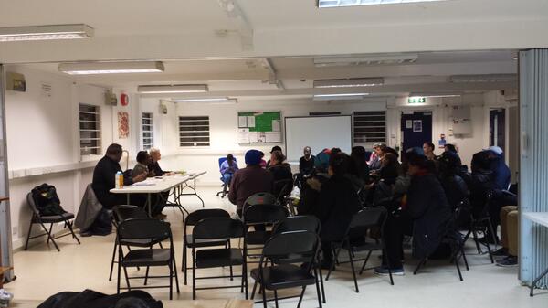 At the Clapham Park TRA meeting.
