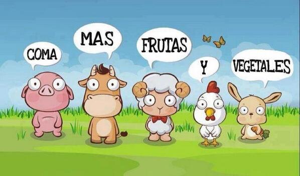 ElLocalito's tweet photo. Deja a los animalitos en paz, come mas frutas y verduras! :) #animalrights #animales #vegetarianos #vegan #bienestar http://t.co/ViGRXby3eK