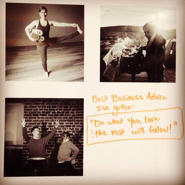 mindbody's tweet photo. Best advice from the #MINDBODY booth at #IHRSA2014: Do what you love and the rest will follow! #BOLDIHRSA #MBBOLD http://t.co/TPdfHsIP1r