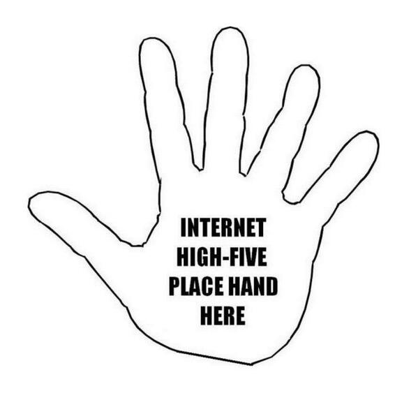 Jessewelle's tweet photo. Let's make the largest twitter high five. Retweet to high five. http://t.co/MFzcSCr4BL