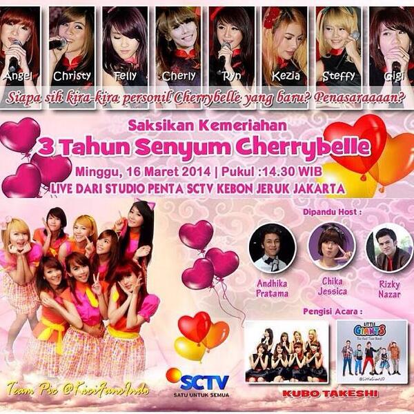 Twibi Bangil siap2 untuk besok goes ke 3rd Anniversary Cherrybelle "3 tahun senyum Cherrybelle",,meluncur☺