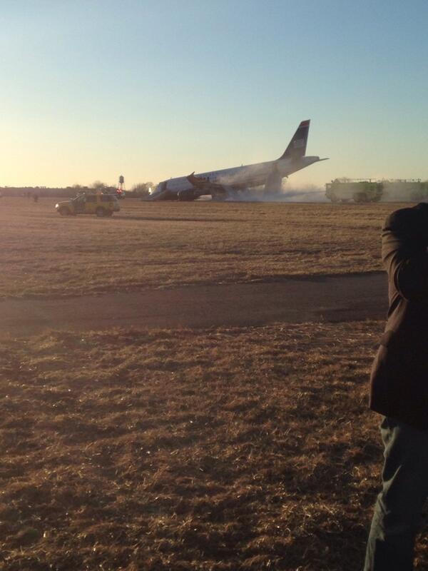 a plane on the runway