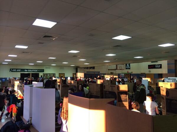 All together we have 70 student presenters here showing their knowledge.