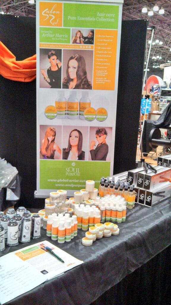 SALONRED's tweet photo. Our product displayed at our booth at @IBSnewyork. #pureessential #soulpurpose #hairstyle #hairproducts http://t.co/Ni8H7qeUnA